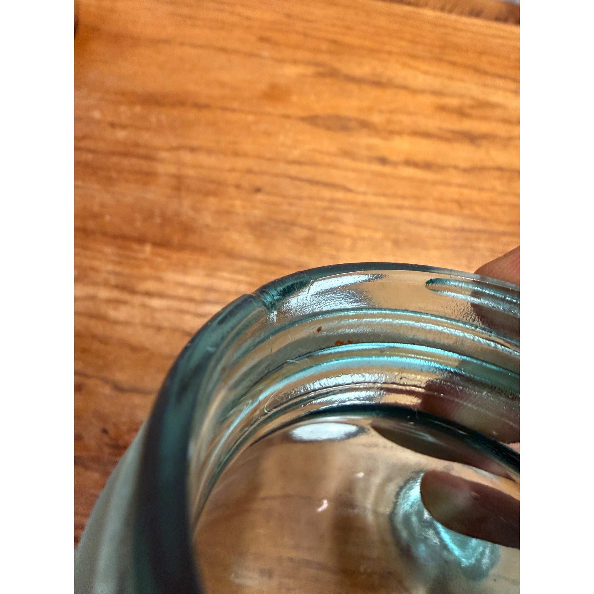 Vintage Pair of Ball Perfect Mason Canning Fruit Jars Aqua Blue #2 & #3 Quarts 1900s