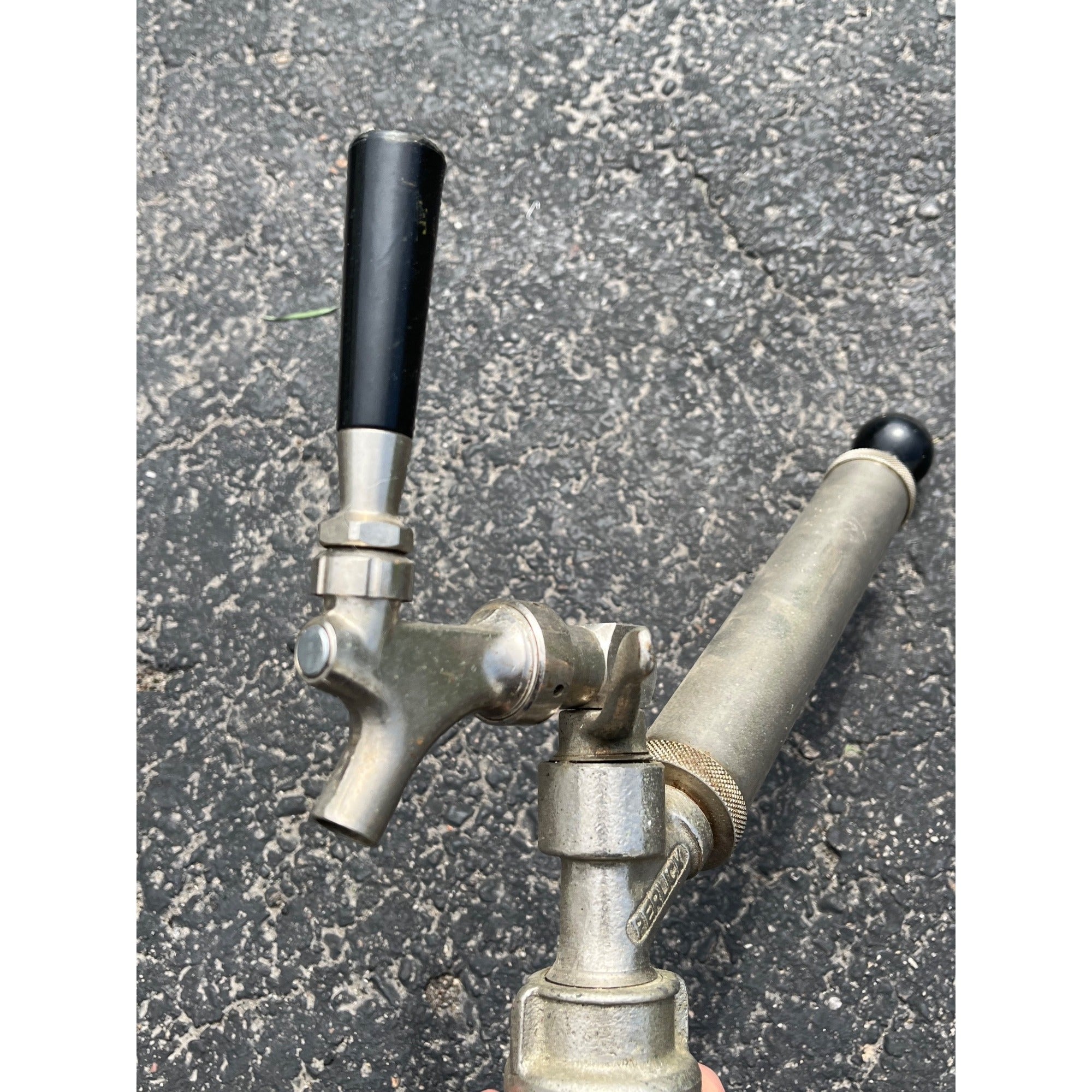 Vintage Perlick Milwaukee Slant Beer Keg Barrel Pump Tap Tapper