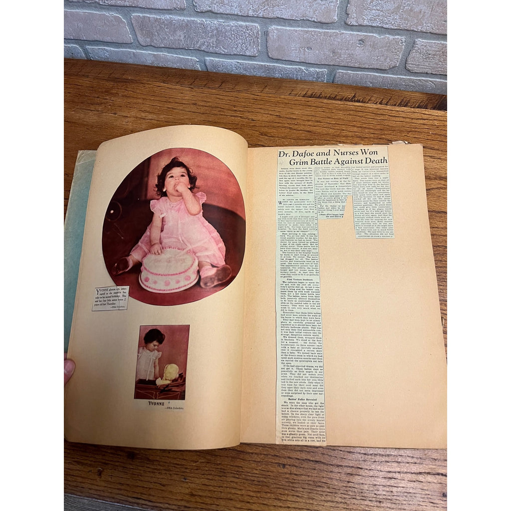 Vintage Dionne Quintuplets Scrapbook Newspaper Clippings Photos
