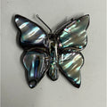 Vintage Mexico 925 Sterling Silver Abalone Butterfly Brooch Pin Taxco Style