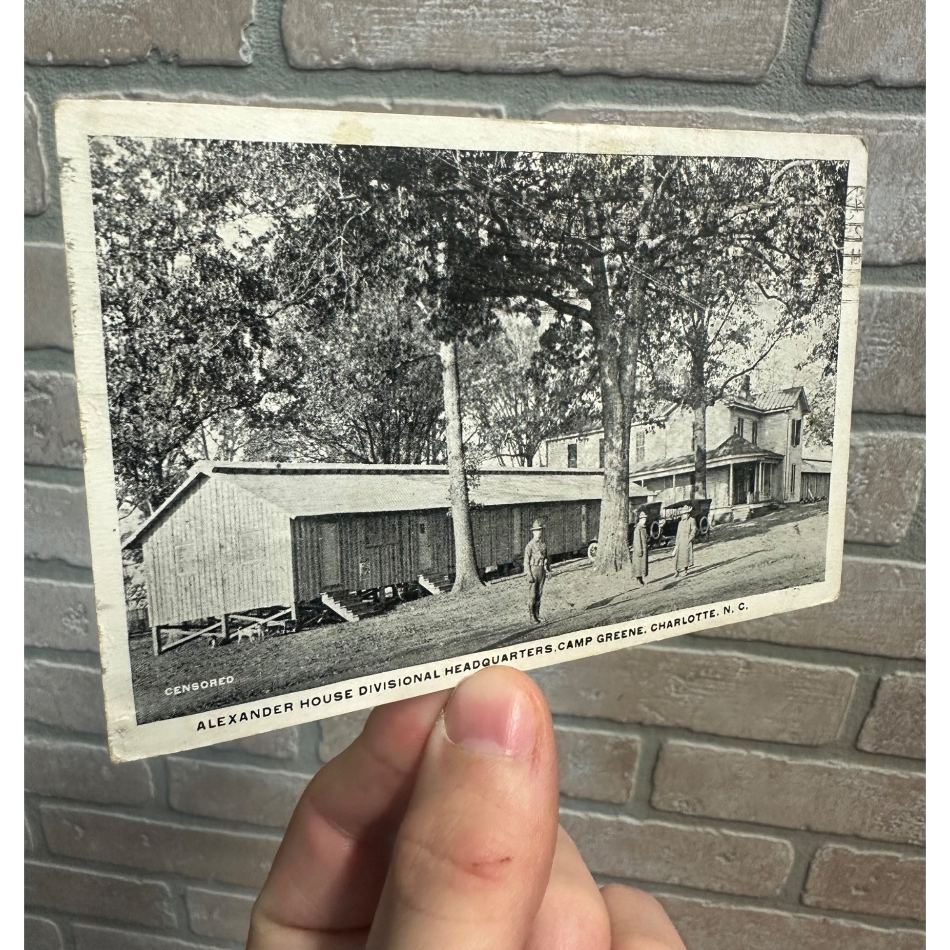 Vintage WW1 WWI US Army Camp Greene Alexander House Headquarters Postcard Charlotte NC