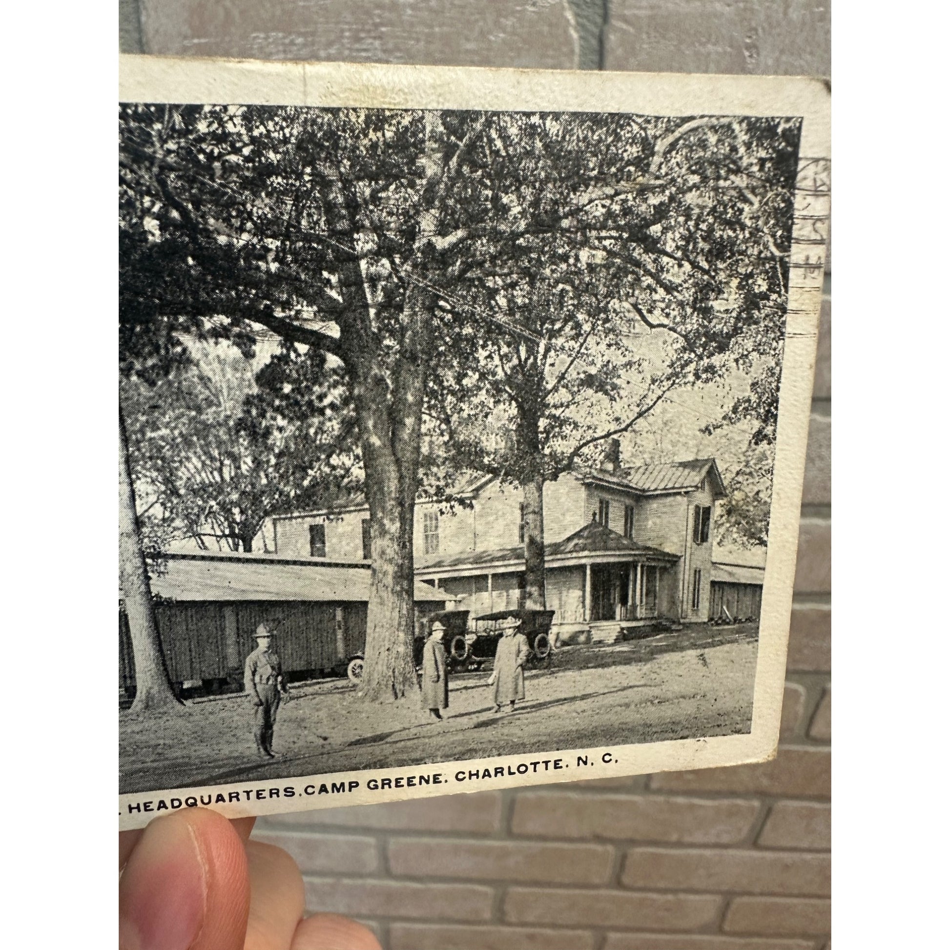 Vintage WW1 WWI US Army Camp Greene Alexander House Headquarters Postcard Charlotte NC