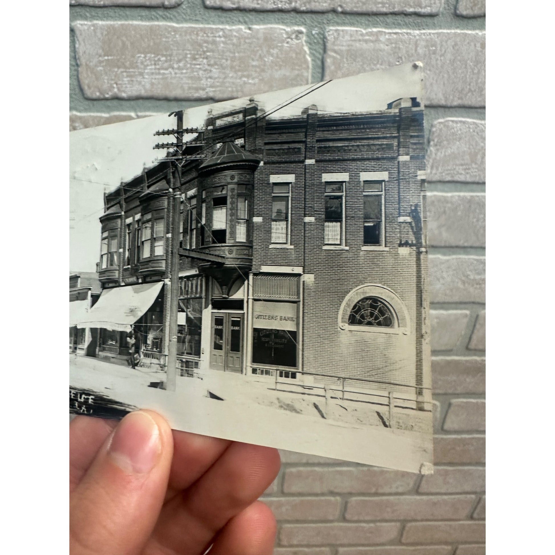 St Ansgar Iowa IA RPPC Postcard Street Scene Citizens Bank Building 1910 Vintage