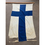 Vintage 1960s Finland 3' x 5' Defiance Annin Flag 100% Cotton Bunting