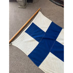 Vintage 1960s Finland 3' x 5' Defiance Annin Flag 100% Cotton Bunting