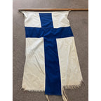 Vintage 1960s Finland 3' x 5' Defiance Annin Flag 100% Cotton Bunting