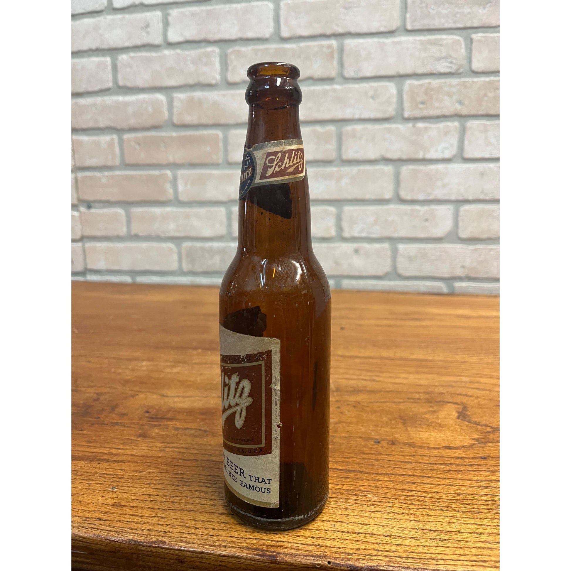 Vintage 1939 Schlitz Beer Label Bottle IRTP Milwaukee Wisconsin WI Wis - Fair