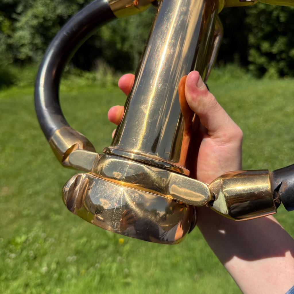 Vintage AKRON FIRE NOZZLE Solid Brass Double Handle Firefighting Large