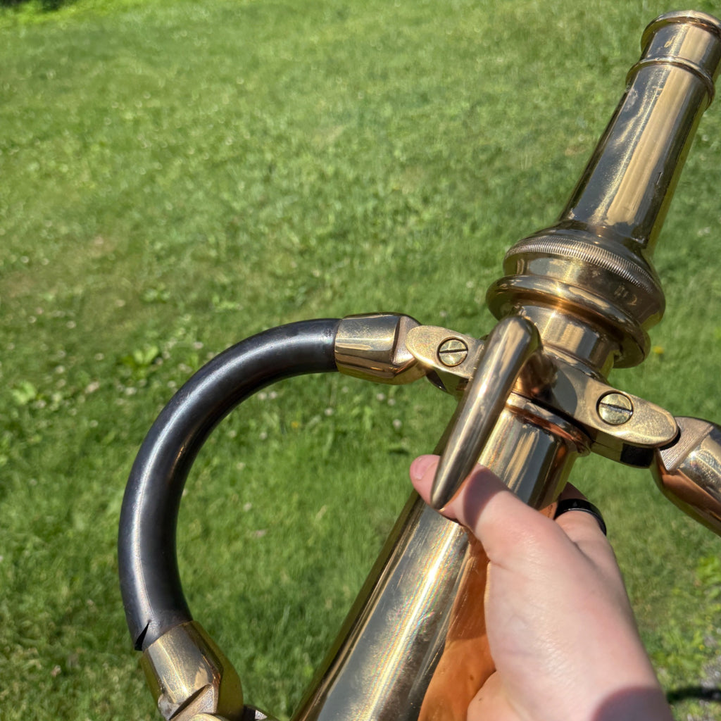 Vintage AKRON FIRE NOZZLE Solid Brass Double Handle Firefighting Large