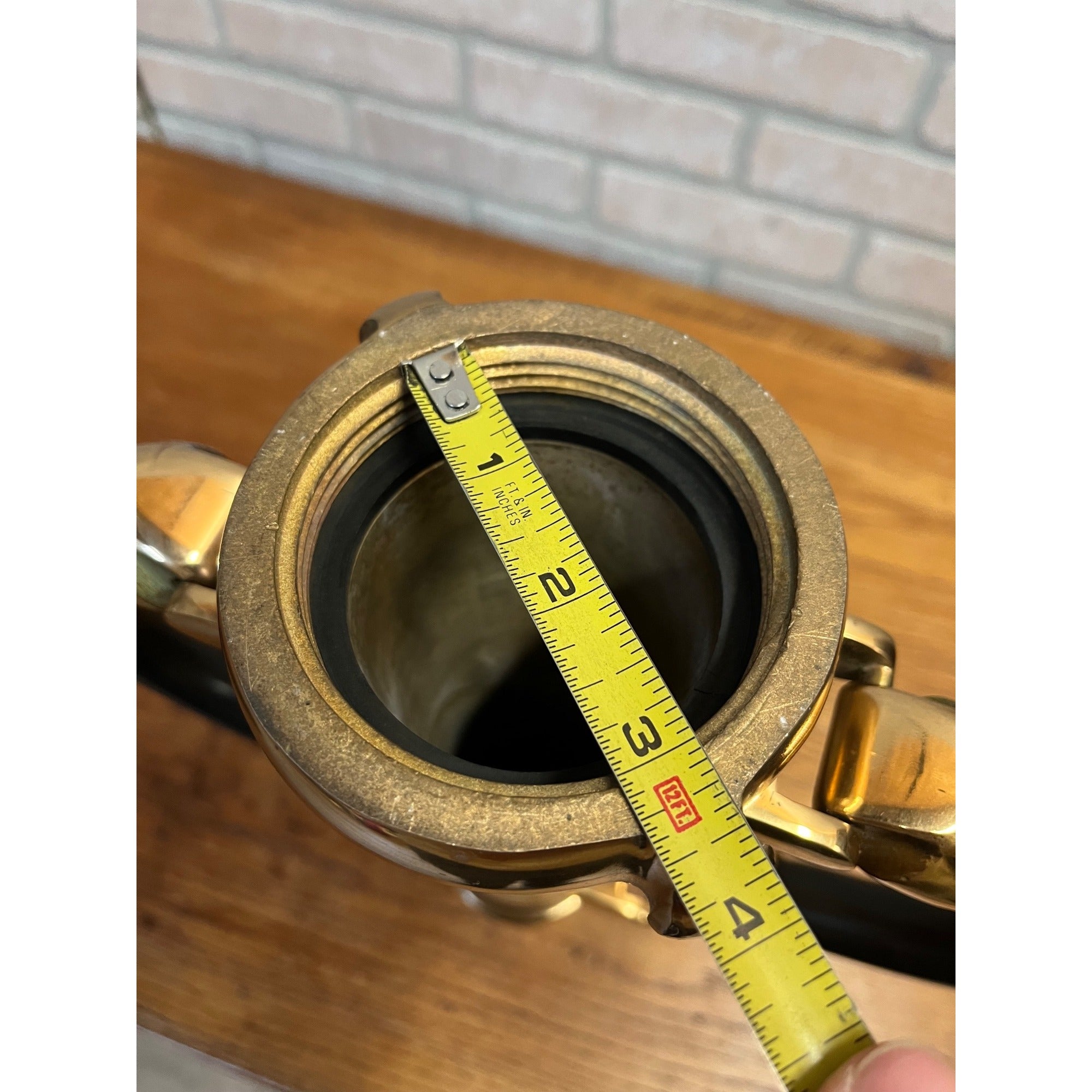 Vintage AKRON FIRE NOZZLE Solid Brass Double Handle Firefighting Large
