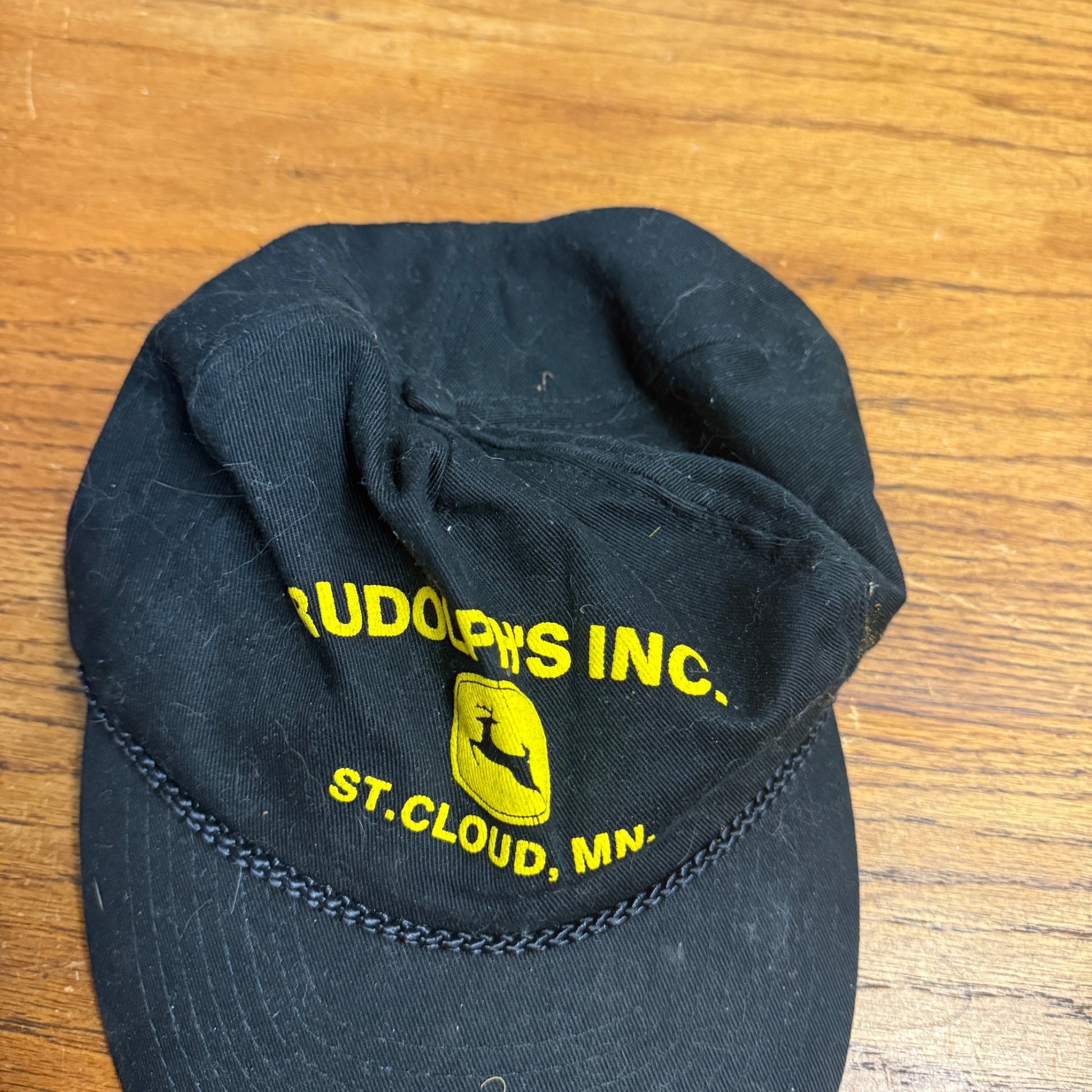 (2) Vintage John Deere Advertising Hats Caps Snapback Worn Used Preowned