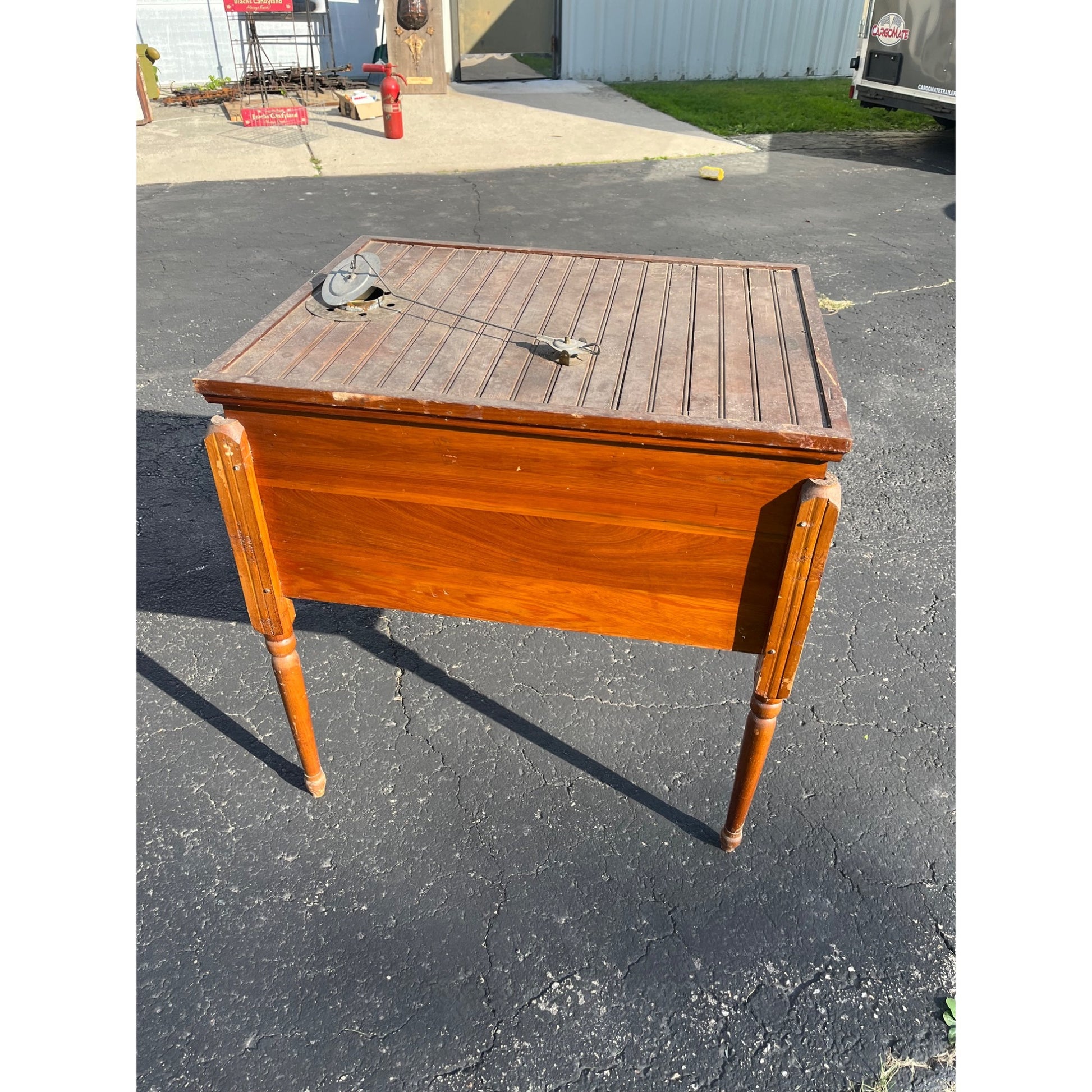 Antique Primitive Chick / Chicken Incubator Farmhouse Rustic Decor Accent Table