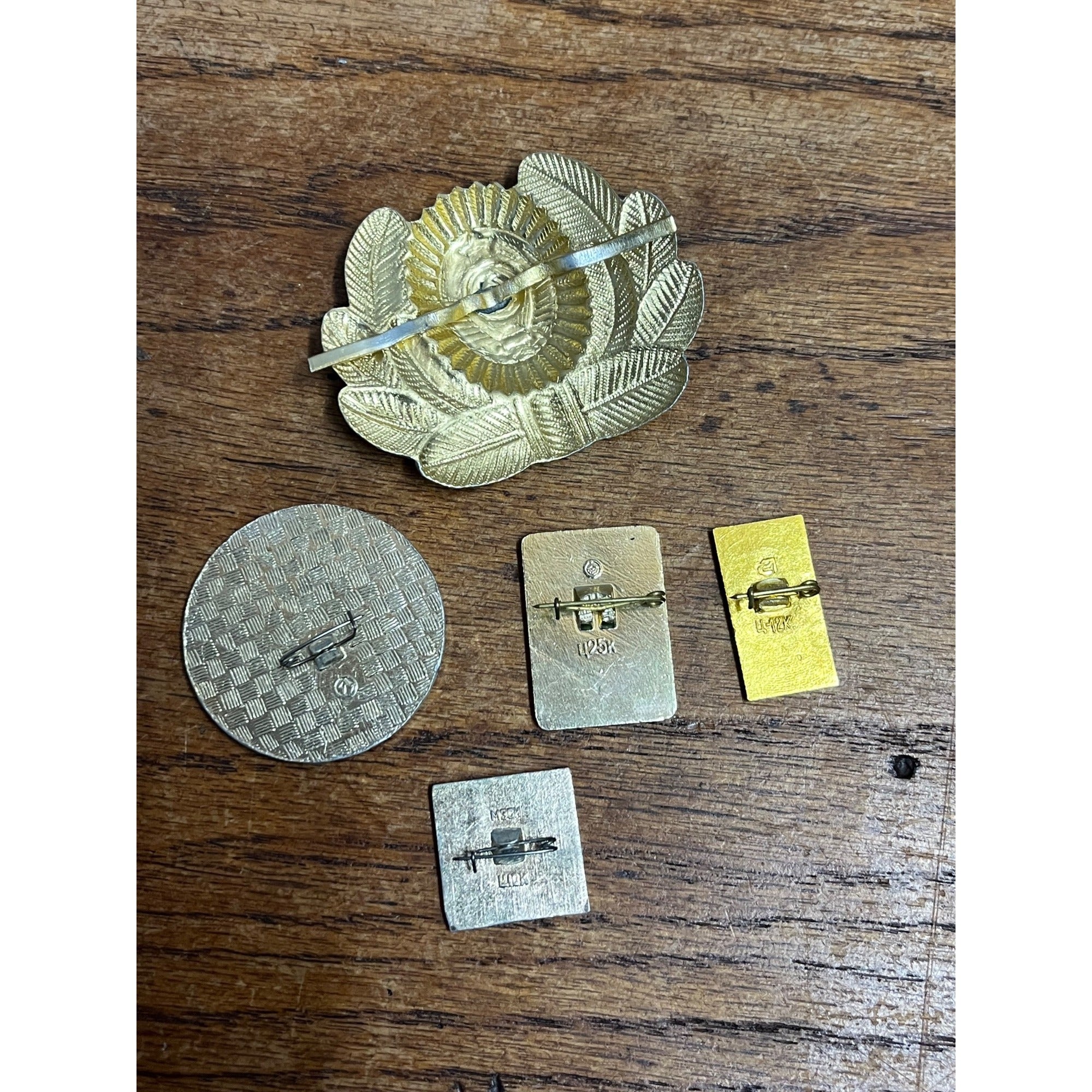 Vintage 1980s Soviet Russia USSR CCCP Pins Lot Export Goods Exhibition 1988 Officers Badge