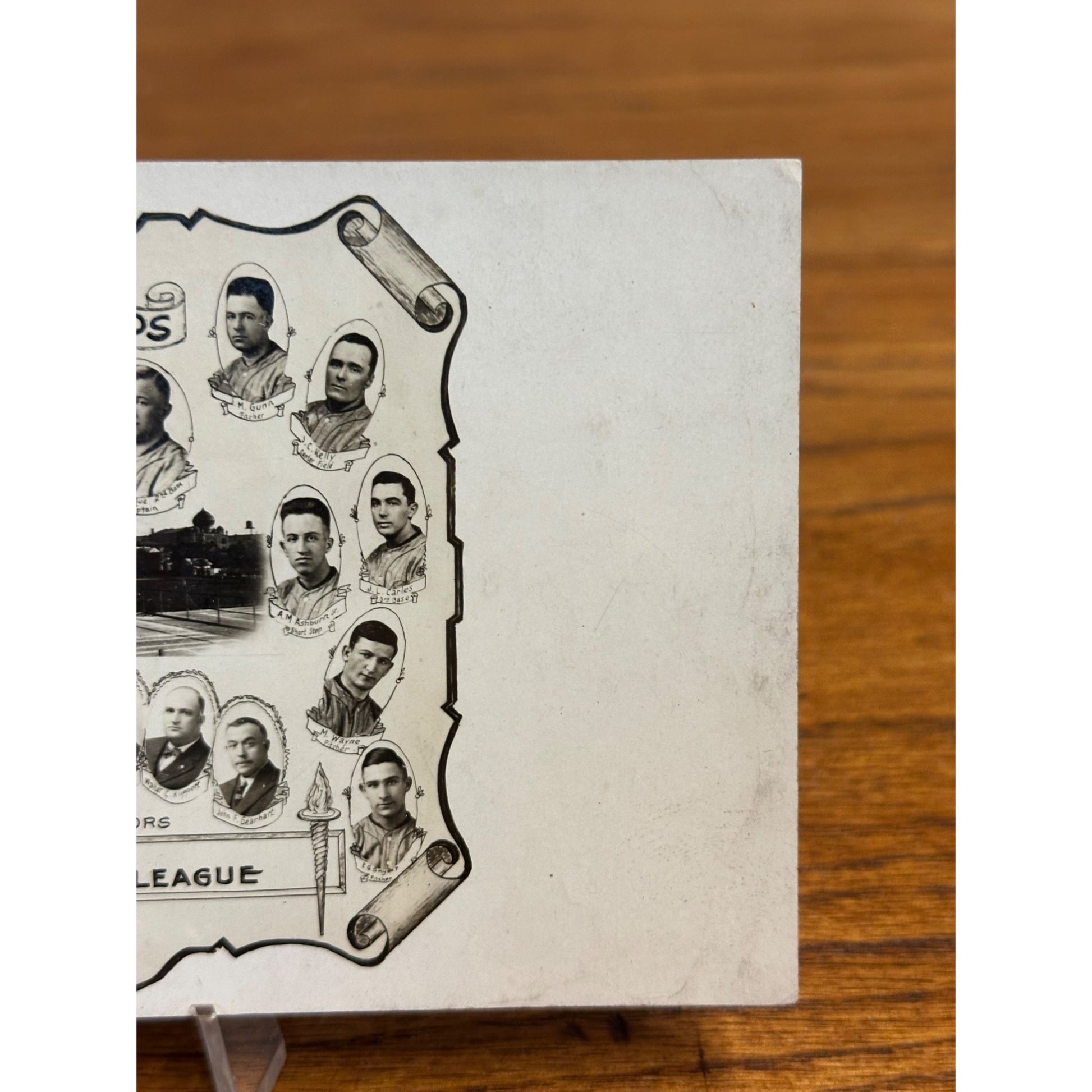 Original 1915 Altoona Car Shops City Champions Baseball Team RPPC Postcard