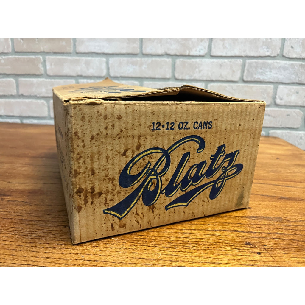 RARE 1930s Blatz Beer Flat Top 12-12 Oz Cans Cardboard Box Case
