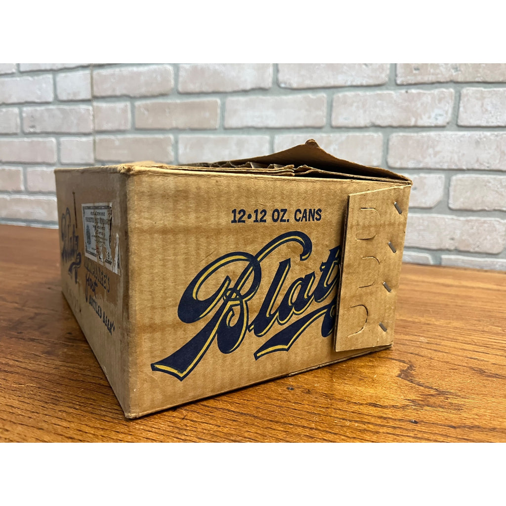 RARE 1930s Blatz Beer Flat Top 12-12 Oz Cans Cardboard Box Case