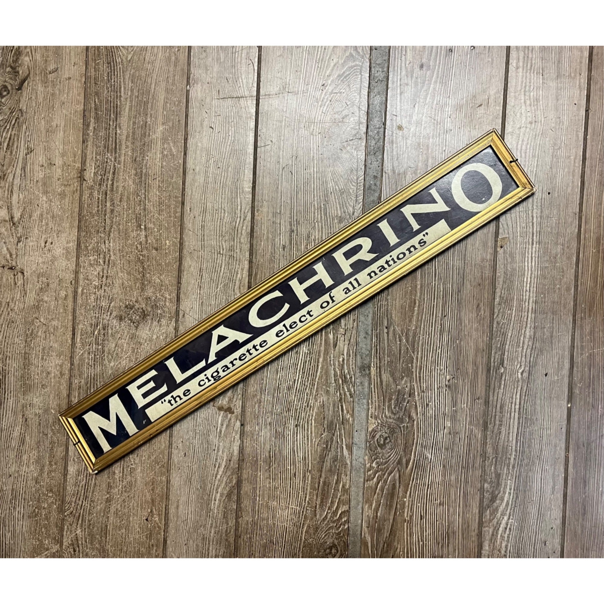 Antique 1920s Melachrino Cigarettes Tobacco Advertising Sign Store Display Early