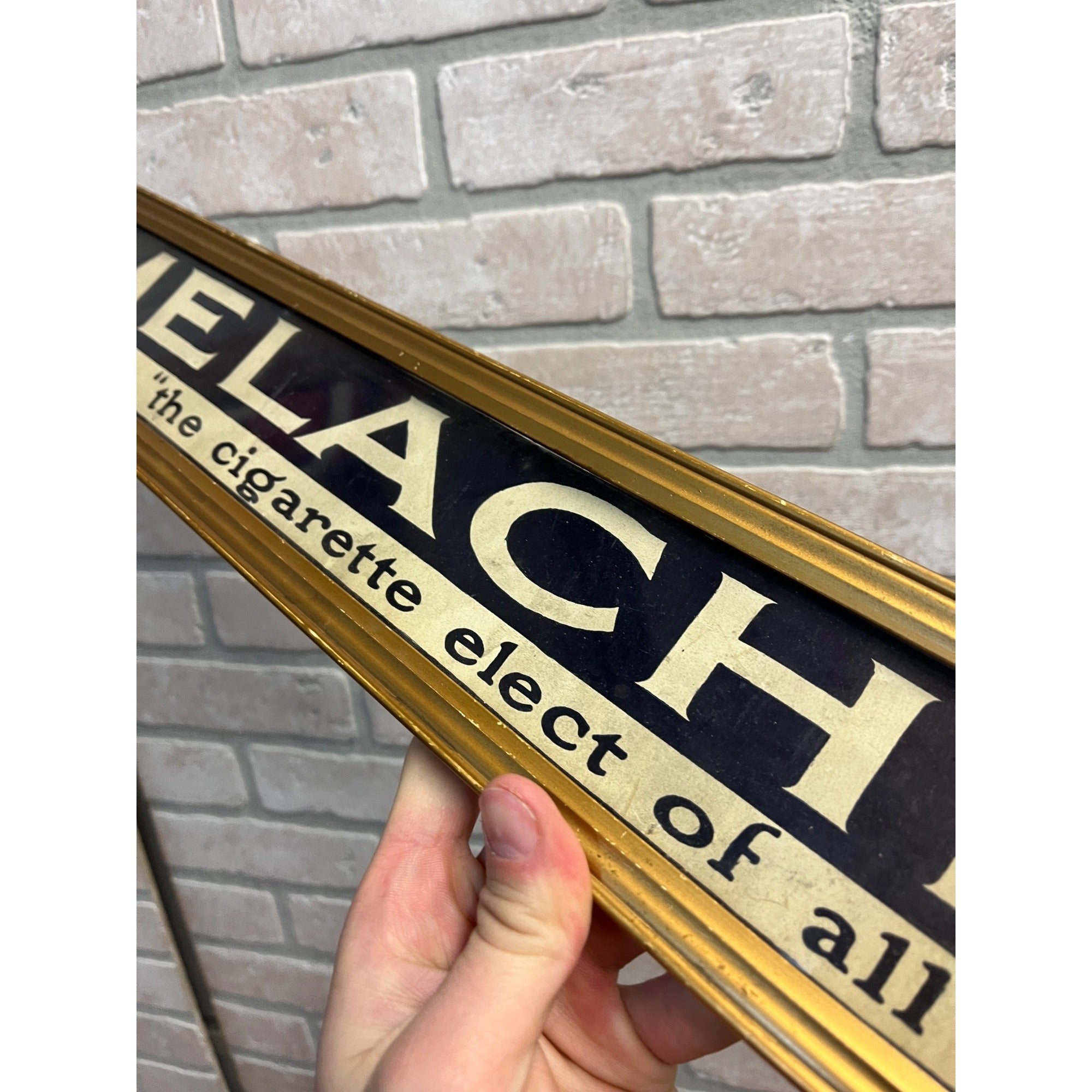 Antique 1920s Melachrino Cigarettes Tobacco Advertising Sign Store Display Early