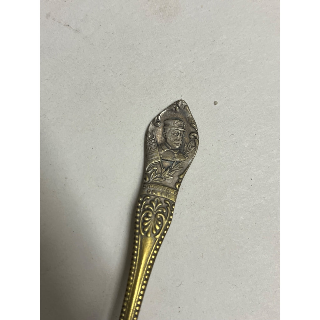 Vintage Admiral Dewey 1898 Flagship Olympia Battle of Manila Silver Plated Spoon