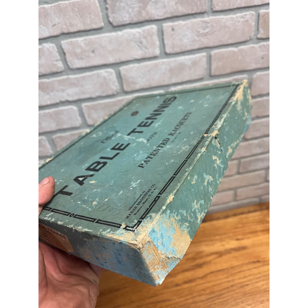 Vintage 1930s Marks Brothers Table Tennis Set Complete w/ Box Net Paddles ++