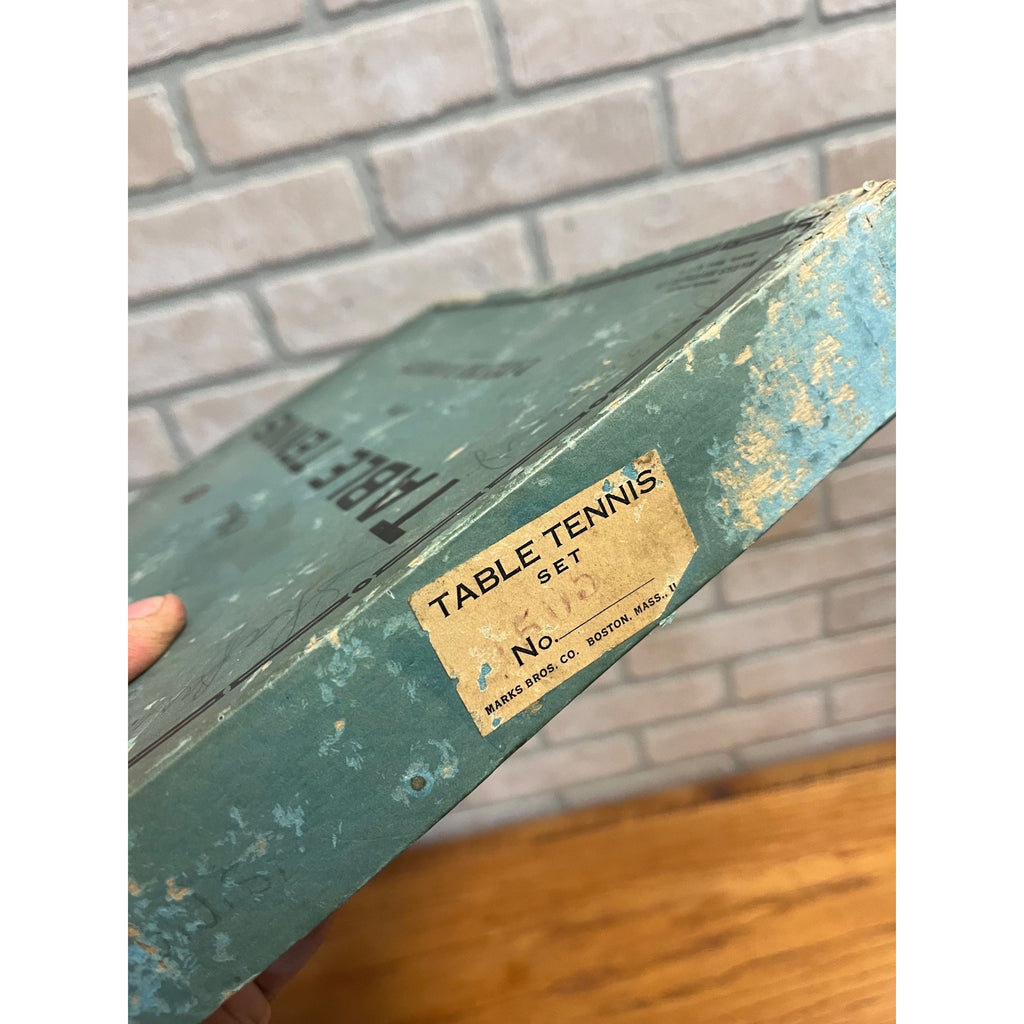 Vintage 1930s Marks Brothers Table Tennis Set Complete w/ Box Net Paddles ++