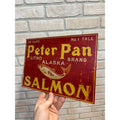 RARE Vintage Peter Pan Alaska Salmon Cans Advertising Box Sign