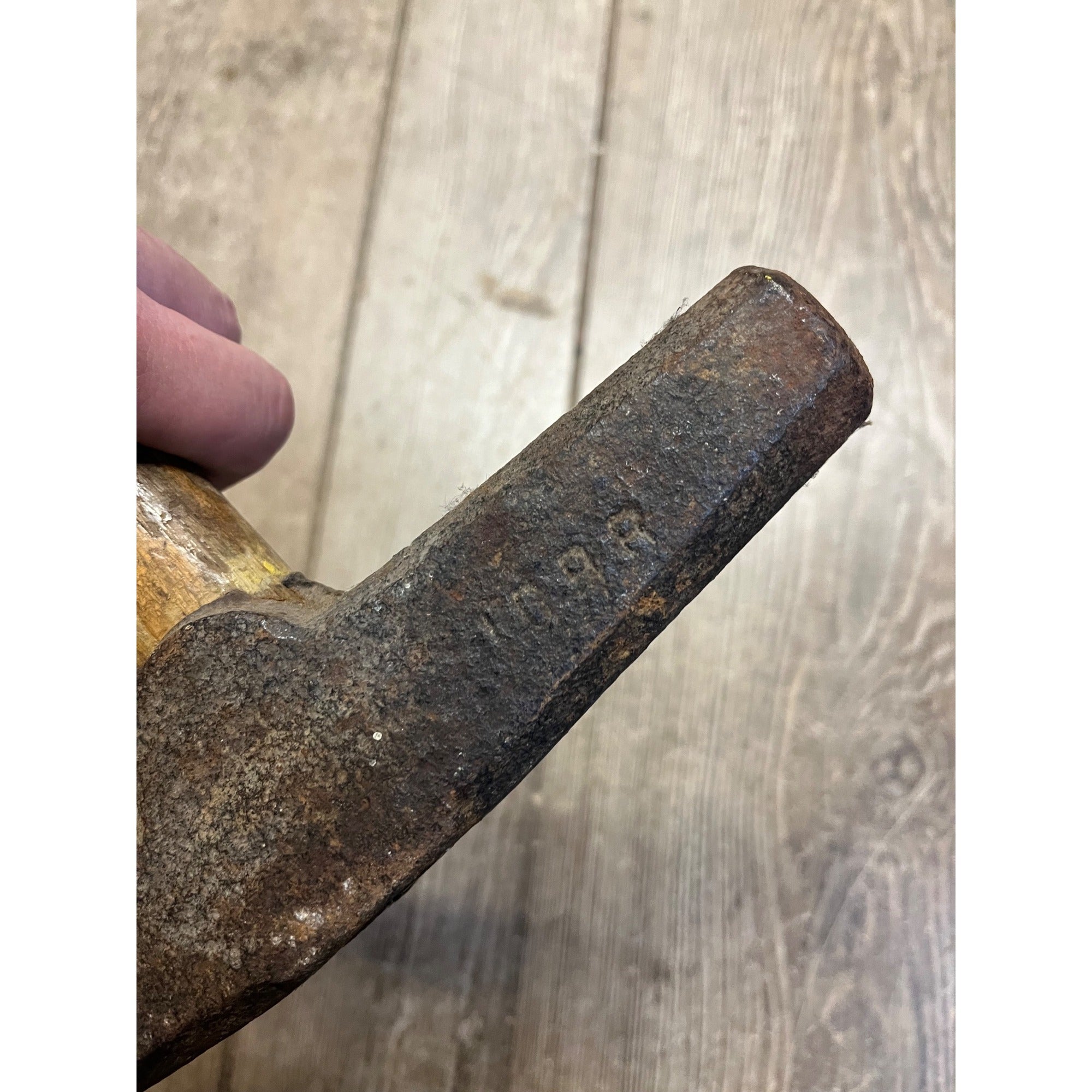 Vintage Illinois Central Railroad ICRR Spike Hammer Pick Tool Marked w/ Handle