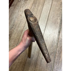 Vintage Illinois Central Railroad ICRR Spike Hammer Pick Tool Marked w/ Handle