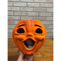 Vintage 1960s Halloween Paper Mache Jack o' Lantern JOL Large 8" Pulpco