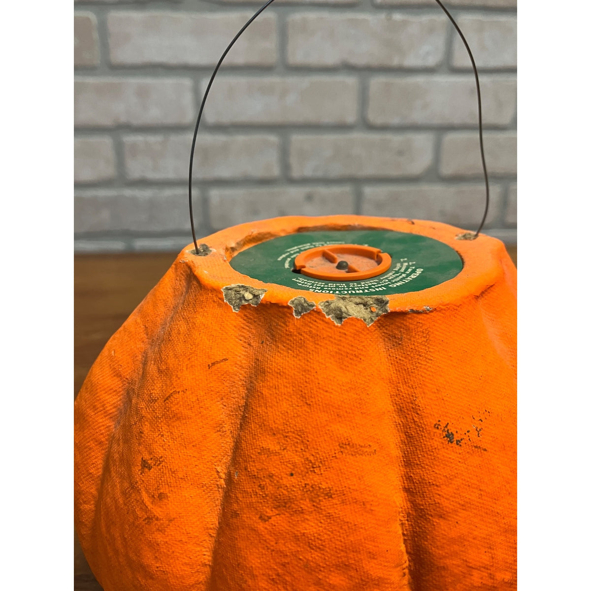 Vintage 1960s Halloween Paper Mache Jack o' Lantern JOL Large 8" Pulpco