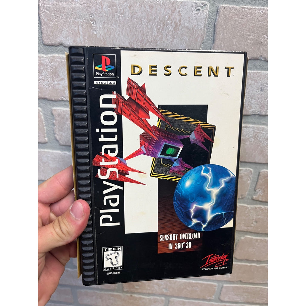 Descent PS1 Longbox 1996 Playstation PS1 - Long Box Only - No Game Disc