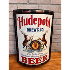 Vintage Hudepohl Brewing Co Grain Beer Sign Curved Plastic Cincinnati OH