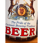 Vintage Hudepohl Brewing Co Grain Beer Sign Curved Plastic Cincinnati OH