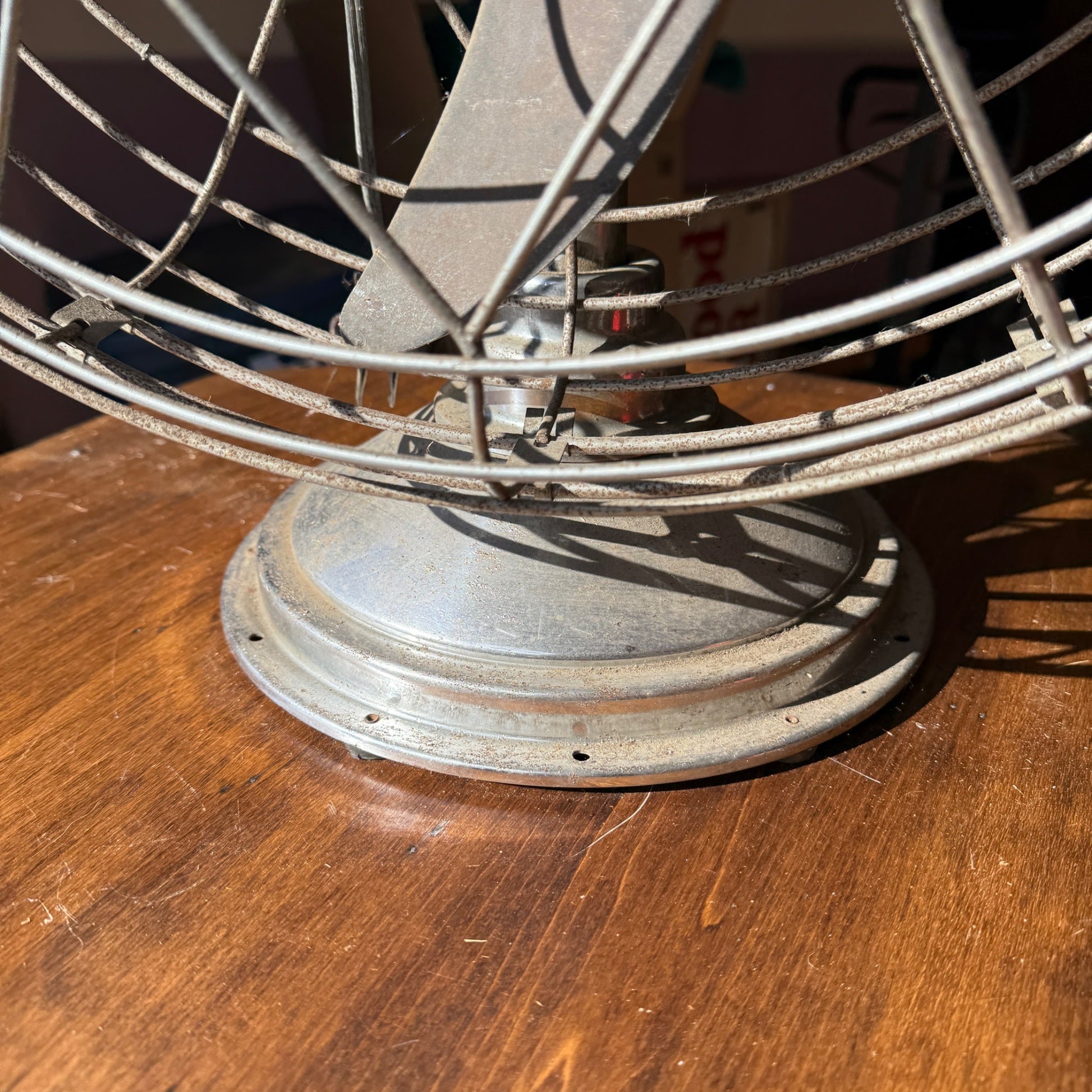 Vintage Large 20" Table Fan - Fresh'nd Air - Industrial Metal Art Deco - Works