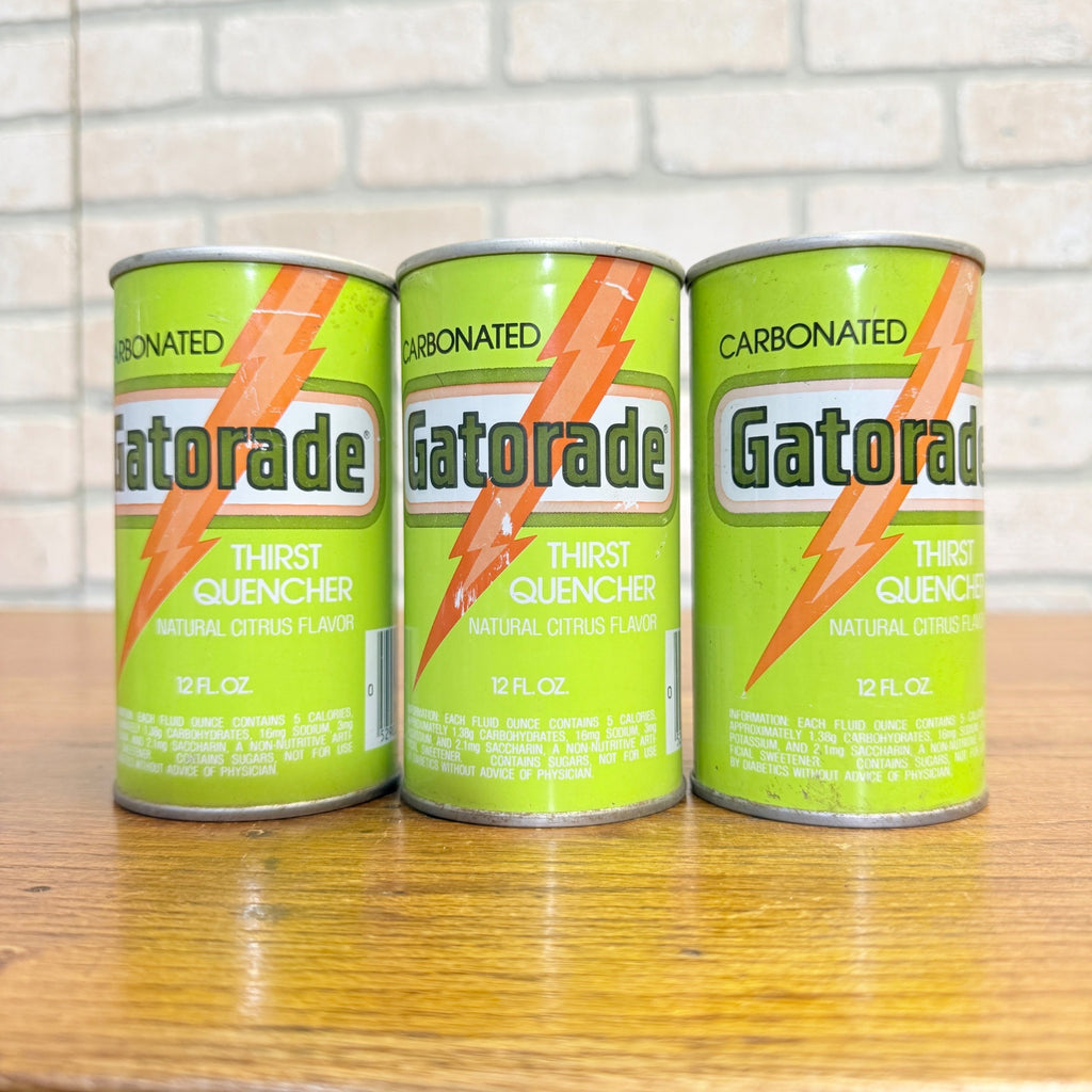 Vintage Gatorade Sports Drink Pull Tab Straight Soda Cans Lot (3)