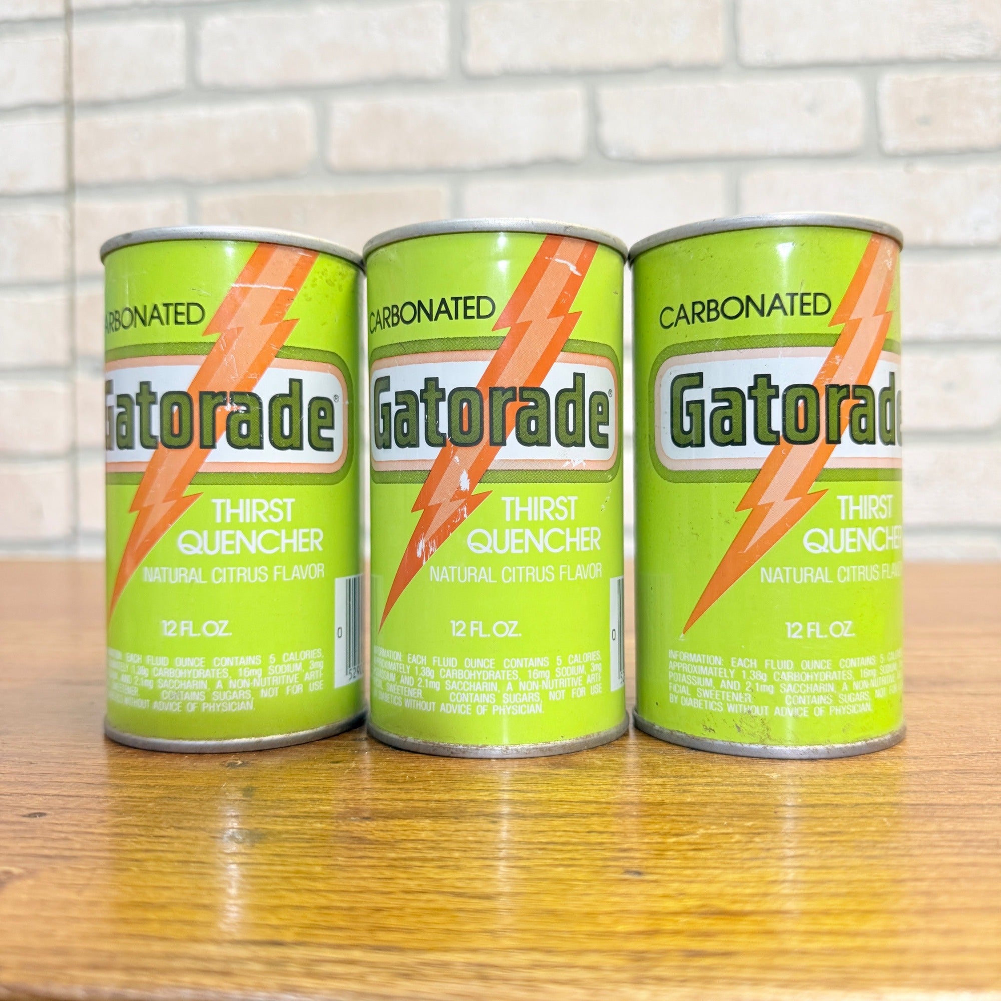 Vintage Gatorade Sports Drink Pull Tab Straight Soda Cans Lot (3)