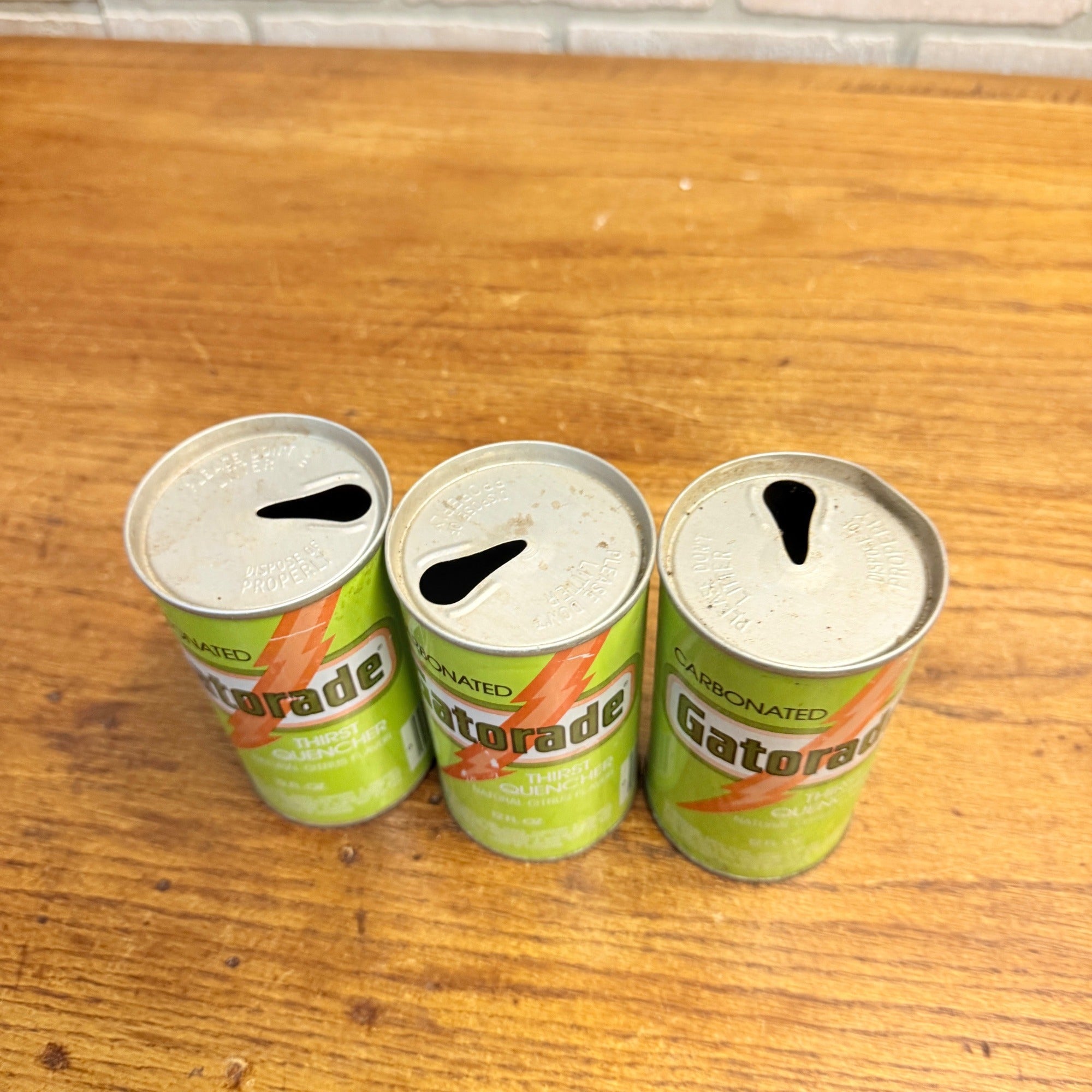 Vintage Gatorade Sports Drink Pull Tab Straight Soda Cans Lot (3)