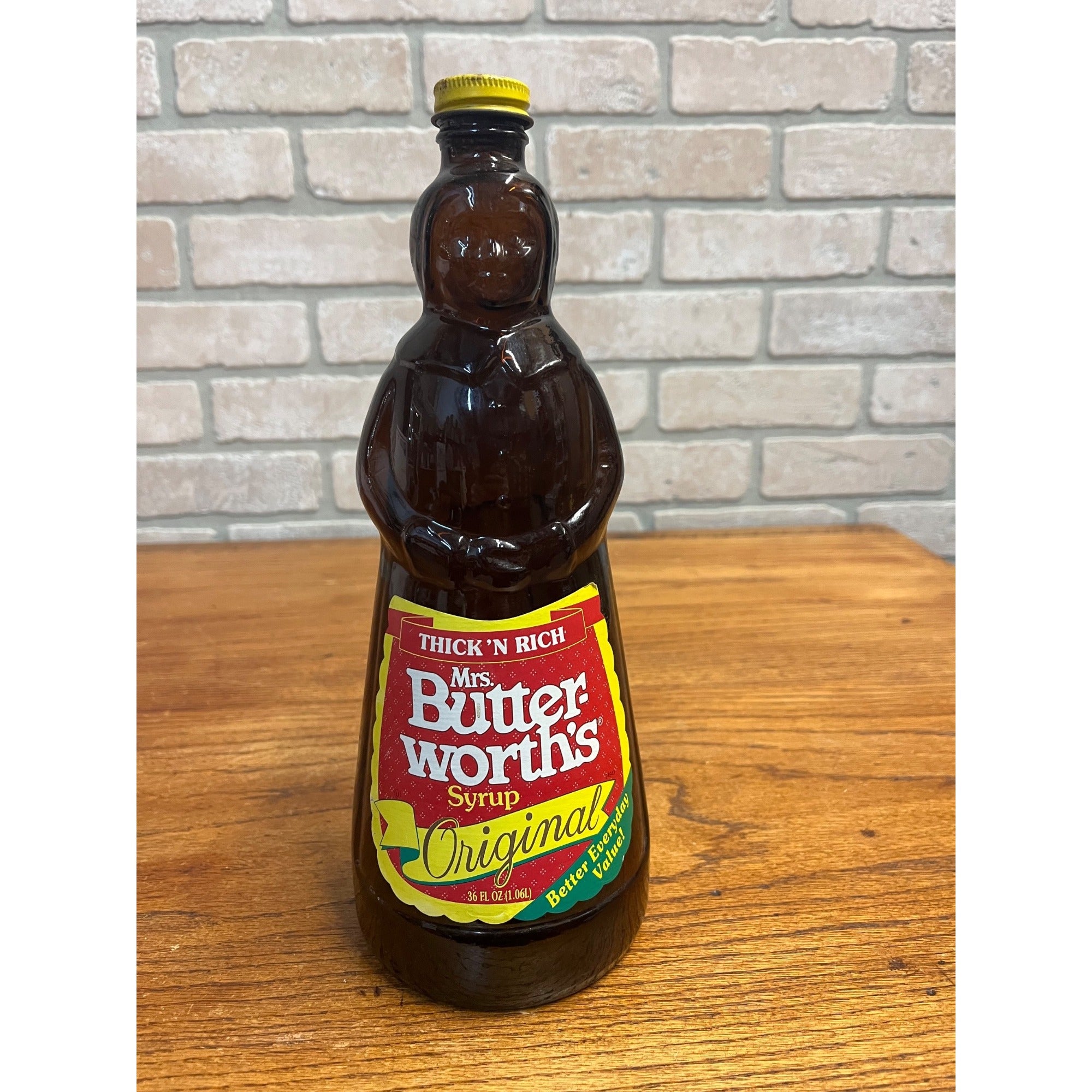 Mrs Butterworth's Syrup Bottle Mid Century Kitchen Decor  36oz