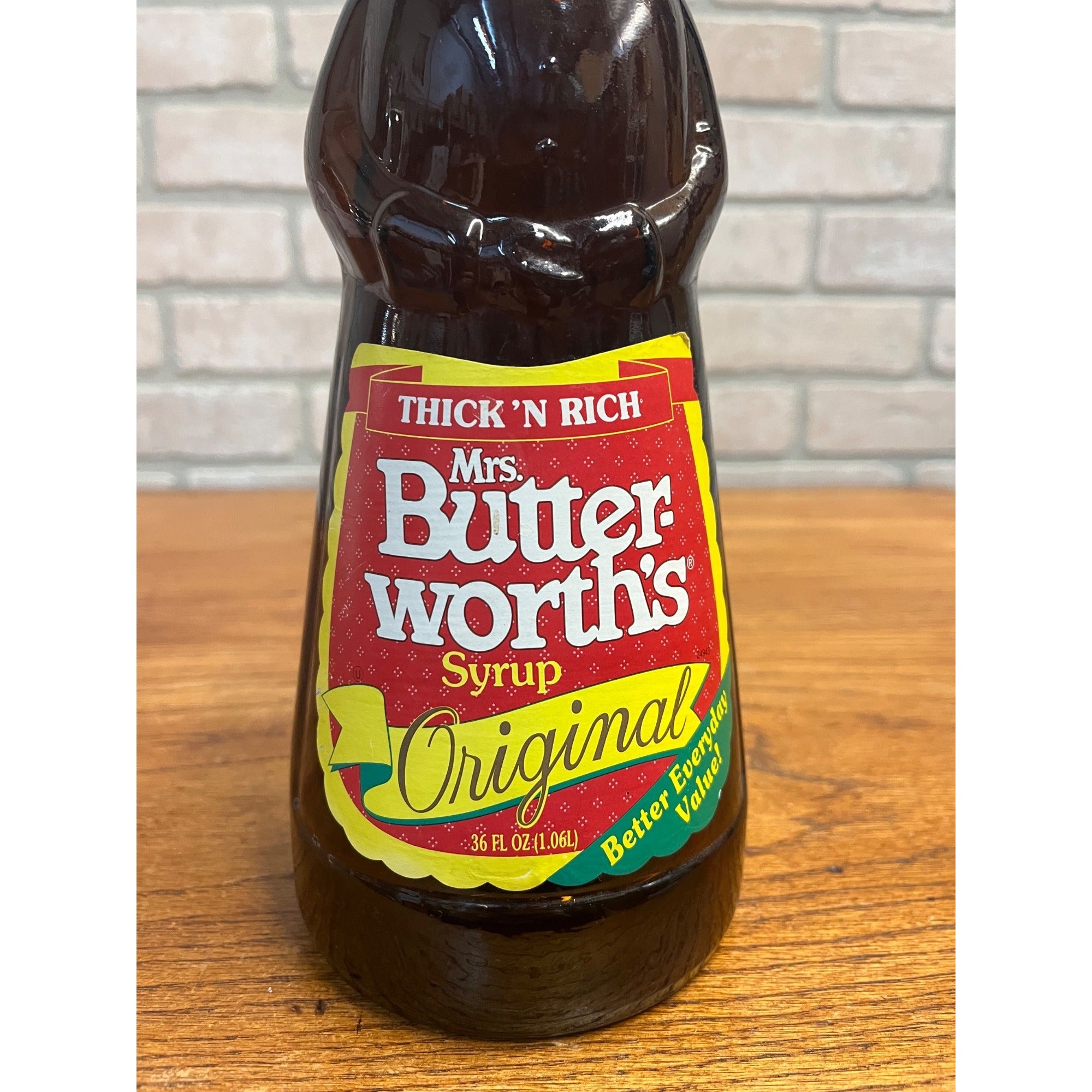 Mrs Butterworth's Syrup Bottle Mid Century Kitchen Decor  36oz