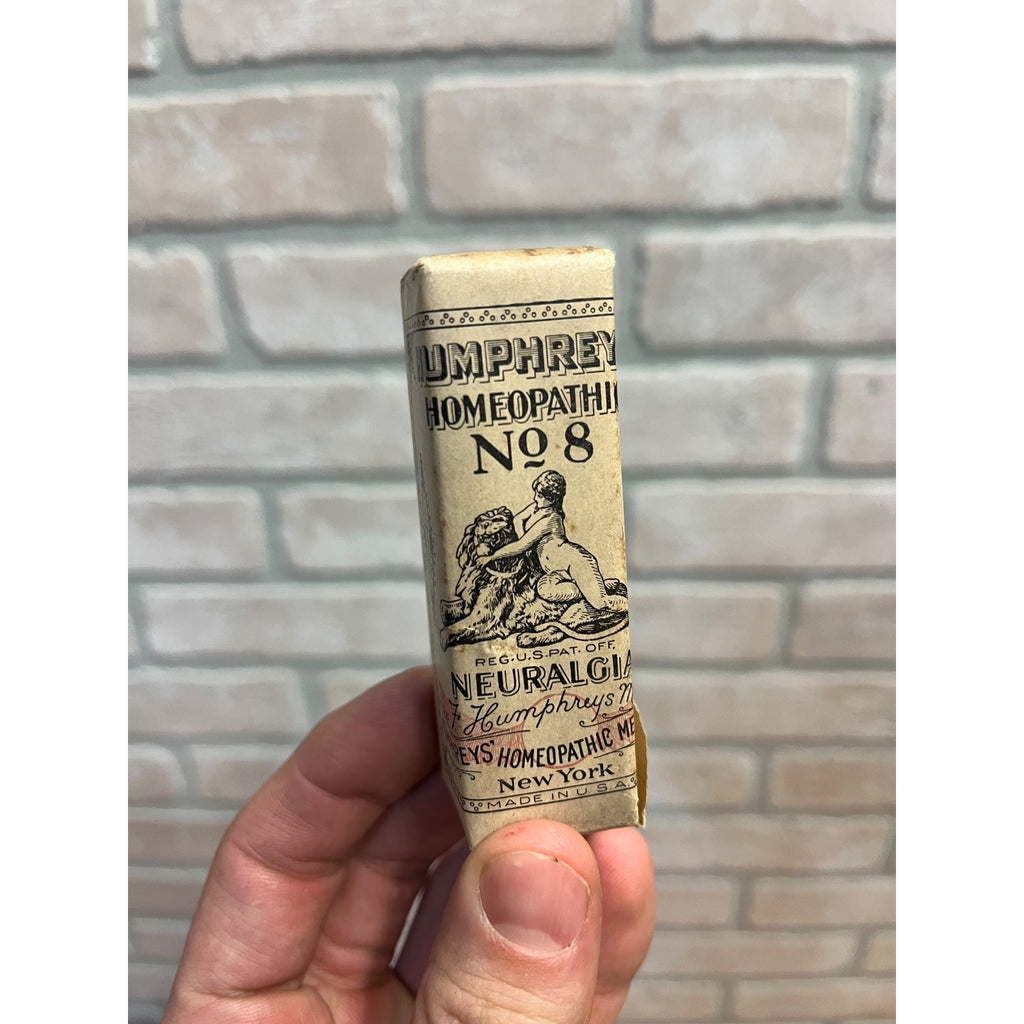 Vintage Humphreys Homeopathic Medicine No 8 Neuralgia Unopened Package Quack