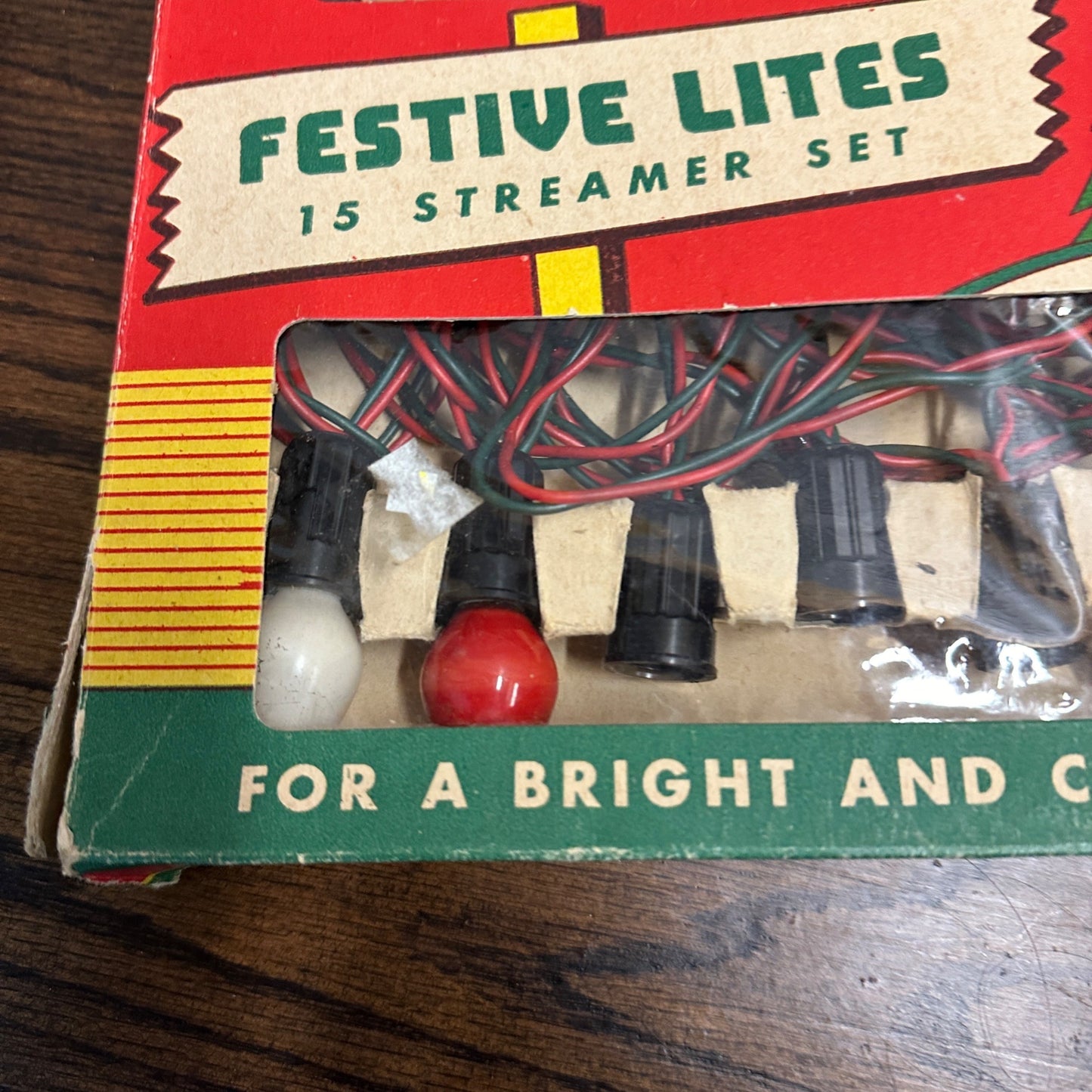 VTG Set Of Festival Lites 15 Streamer Set Christmas Lights. C-9. In & Outdoor