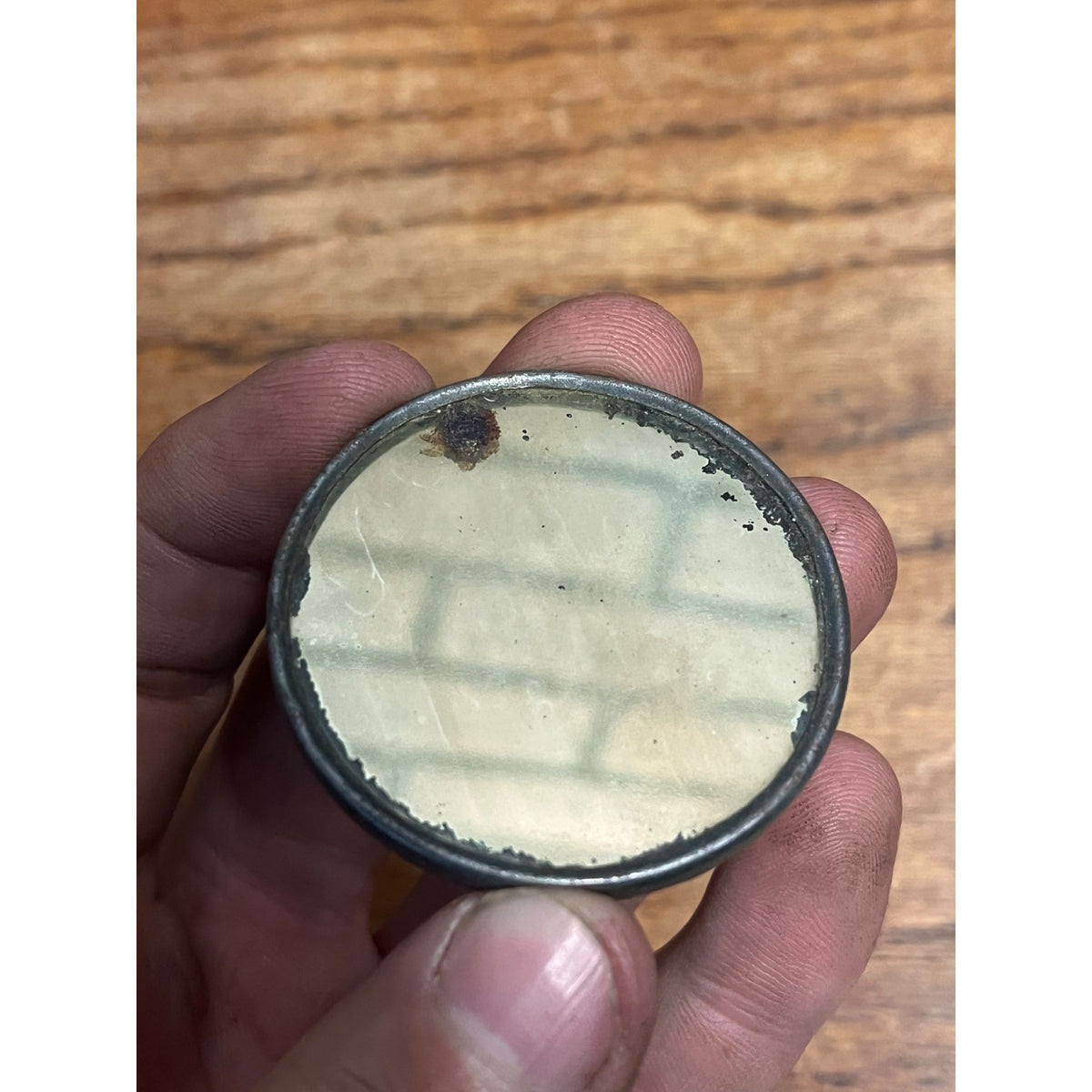 RARE Vintage 1910s Frank X. Linder Cigar Co Wausau Wis Pocket Mirror Advertising