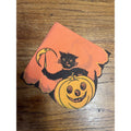 RARE Vintage Halloween Beach & Arthur Cat Carver JOL Crescent Moon Napkin 1938-39