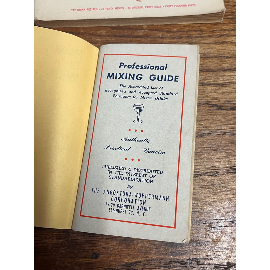 Vintage Professional Mixing Guide Angostura-Wuppermann Calvert Party Encyclopedia