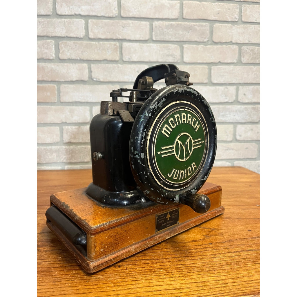 Vintage Monarch Marking System Junior Monarch Ticket Pricing Machine w/ Stamps Steampunk 1920s