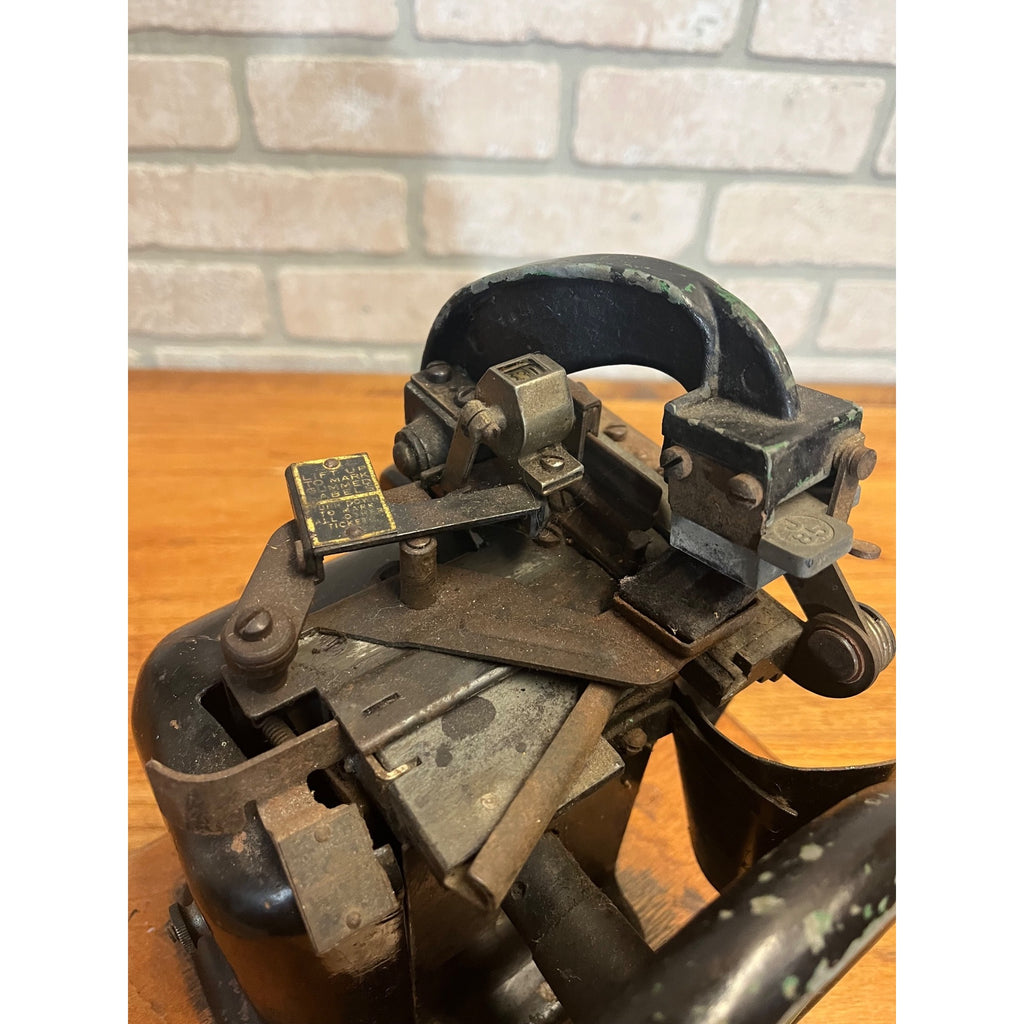Vintage Monarch Marking System Junior Monarch Ticket Pricing Machine w/ Stamps Steampunk 1920s