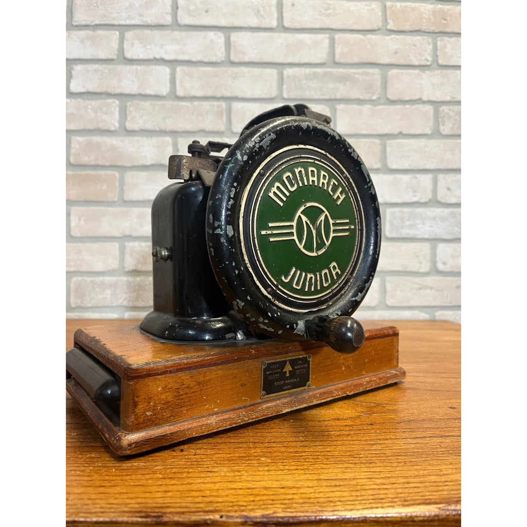 Vintage Monarch Marking System Junior Monarch Ticket Pricing Machine w/ Stamps Steampunk 1920s