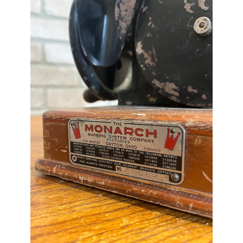 Vintage Monarch Marking System Junior Monarch Ticket Pricing Machine w/ Stamps Steampunk 1920s