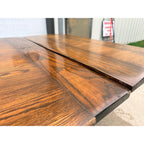 Antique Oak Draw-Leaf Dining Table w/ 6 Chairs Jacobean Tudor Revival 1910s–20s