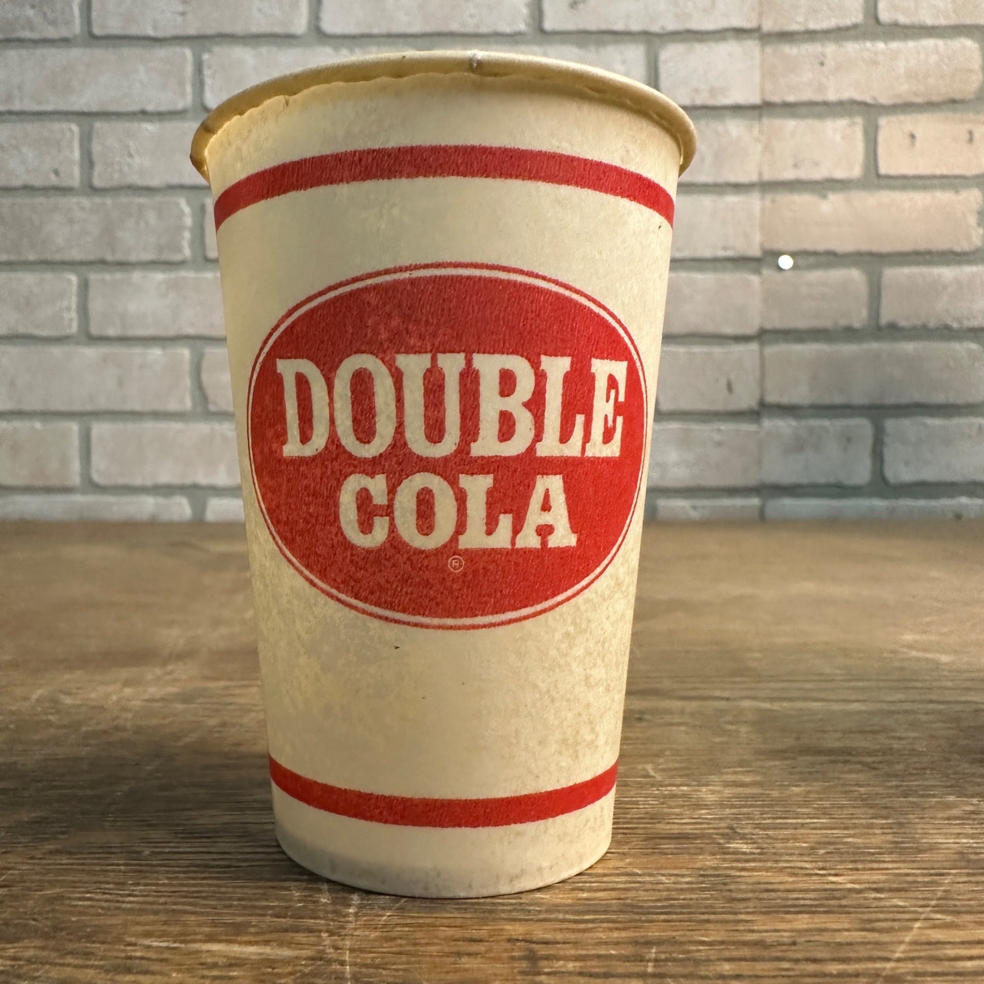 Vintage Double Cola 7-1/4 oz Double Nothing Paper Wax Promotional Soda Cup